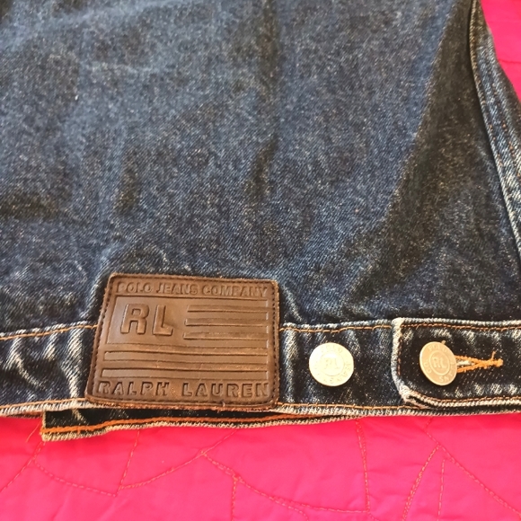 Polo Jean Co Ralph Lauren 100%Cotton Authentic Vintage Jacket Size Small - Picture 9 of 11